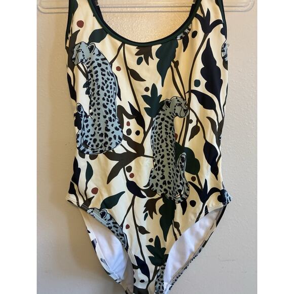 Boden Swimsuit cheetah jaguar leopard Jungle Print Women’s 10 One Piece Resort - Picture 11 of 12